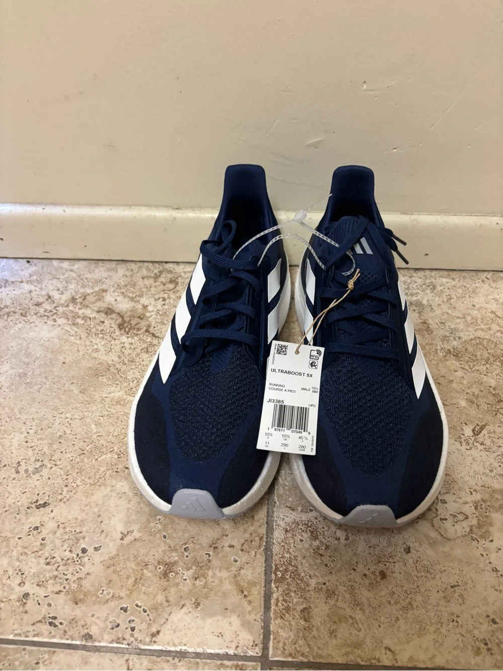 adidas Ultraboost 5X 'Dark Blue Halo Silver' JI3385 Men’s Size 11 New Running